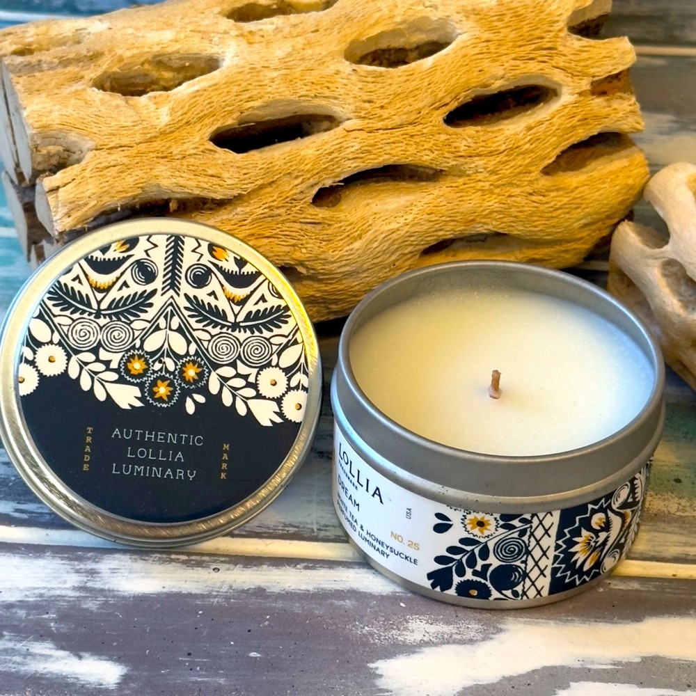Authentic Lollia Luminary Candle - Black and White